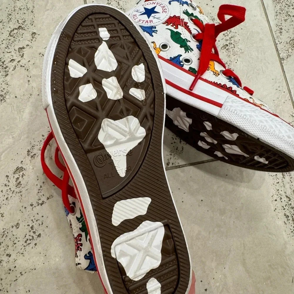 Converse Dinoverse Kid’s Dinosaur Print Tennis Shoes All Star Chuck Taylor - Picture 8 of 8